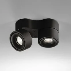 Egger DLS LED-Deckenspot Clippo Duo, schwarz, 2.700K
