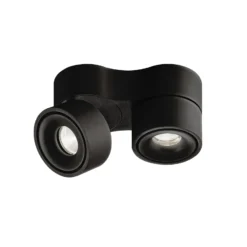 Egger DLS LED-Deckenspot Clippo Duo, schwarz, 2.700K