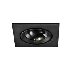 Egger DLS LED-Einbauspot Riga Zooom, eckig, schwarz, 3000K