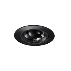 Egger DLS LED-Einbauspot Riga Zooom, rund, schwarz, 2700K