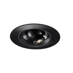 Egger DLS LED-Einbauspot Riga Zooom, rund, schwarz, 3000K
