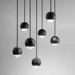 Egger DLS LED-Hängeleuchte Cleo, schwarz