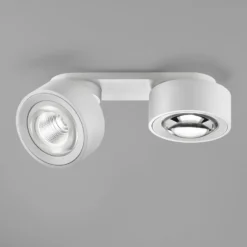 Egger DLS LED-Spot Clippo Optic Duo, weiß/weiß, 2-flg., DTW