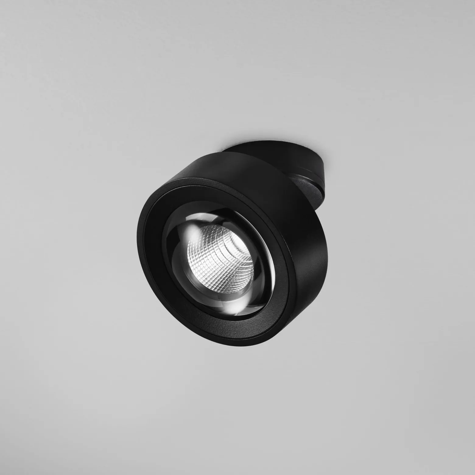 Egger DLS LED-Spot Clippo Optic, schwarz/schwarz, Ø12cm, DTW
