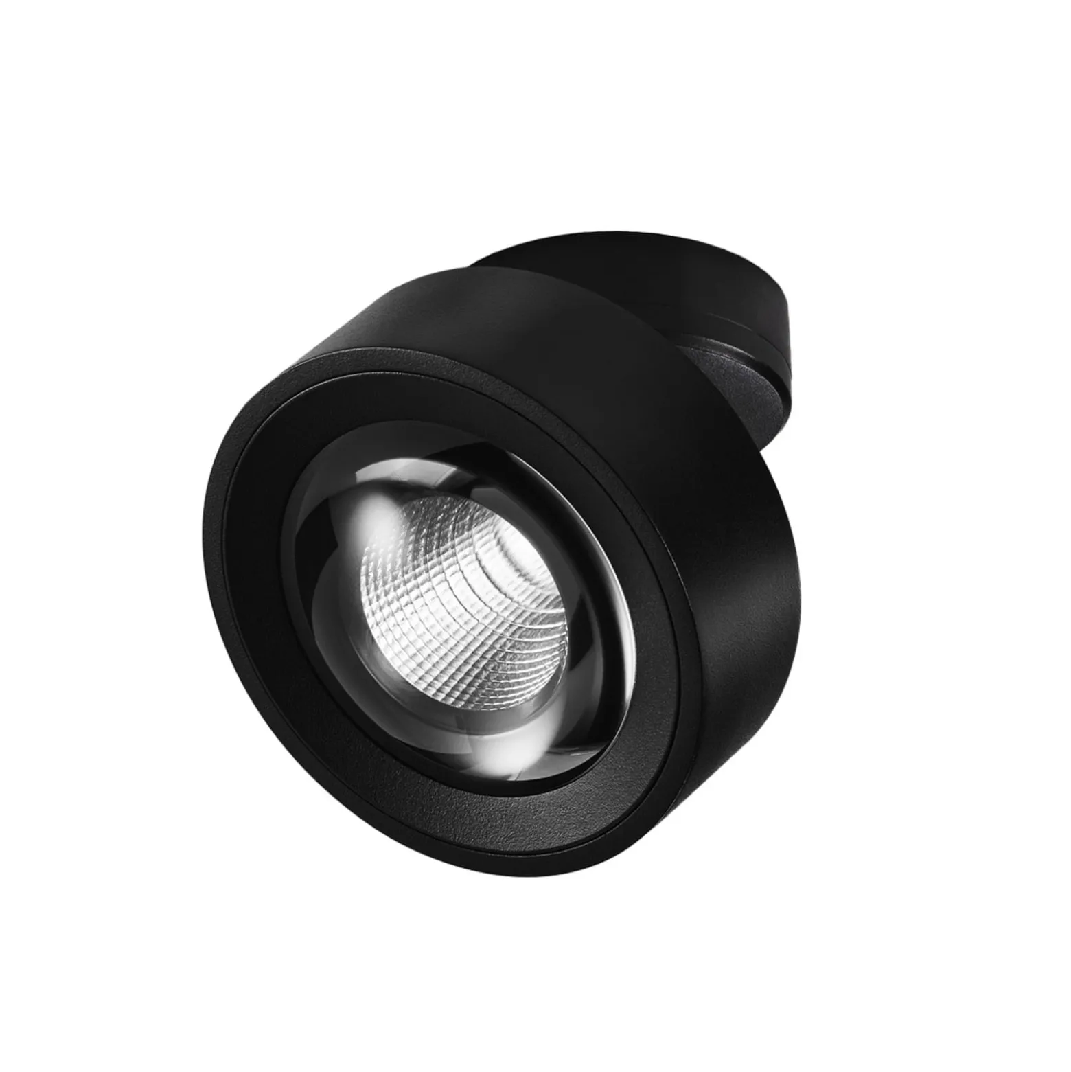 Egger DLS LED-Spot Clippo Optic, schwarz/schwarz, Ø12cm, DTW