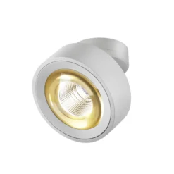 Egger DLS LED-Spot Clippo Optic, weiß/gold, Ø 12 cm, DTW
