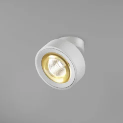 Egger DLS LED-Spot Clippo Optic, weiß/gold, Ø 12 cm, DTW