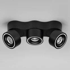 Egger DLS LED-Strahler, Clippo Trio, schwarz, dimmbar