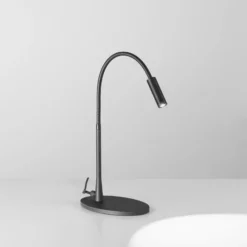 Egger DLS LED-Tischleuchte Zooom, Flexarm, schwarz