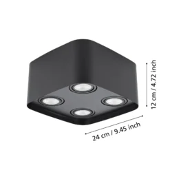 EGLO connect Caminales-Z LED-Downlight vierflammig