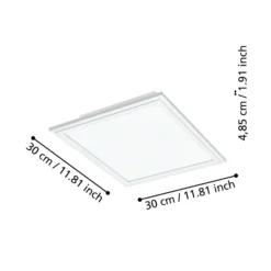 EGLO connect CCT Deckenlampe 30x30cm weiß