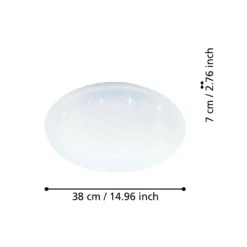 EGLO connect Deckenlampe Totari-Z, Ø38cm, 18W,Kristalleffekt