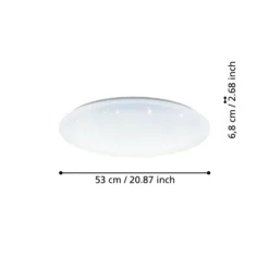 EGLO connect Deckenlampe Totari-Z, Ø56cm, 32W,Kristalleffekt