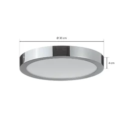 EGLO connect Fueva-C Deckenlampe rund 30 cm chrom