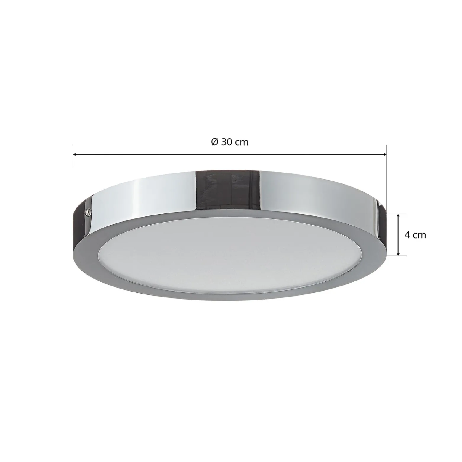 EGLO connect Fueva-C Deckenlampe rund 30 cm chrom
