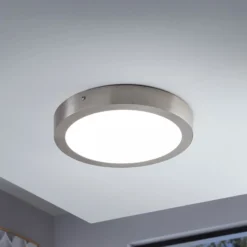 EGLO connect Fueva-C Deckenlampe rund 30cm nickel