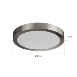 EGLO connect Fueva-C Deckenlampe rund 30cm nickel