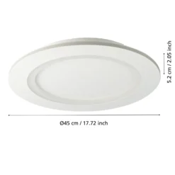 EGLO connect LED-Deckenlampe Padrogiano-Z, Ø 45 cm, weiß