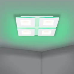 EGLO connect LED-Deckenlampe Padrogiano-Z 4-fl., 45 x 45 cm