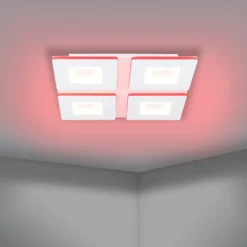 EGLO connect LED-Deckenlampe Padrogiano-Z 4-fl., 45 x 45 cm