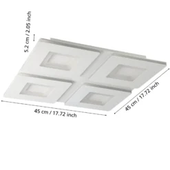 EGLO connect LED-Deckenlampe Padrogiano-Z 4-fl., 45 x 45 cm