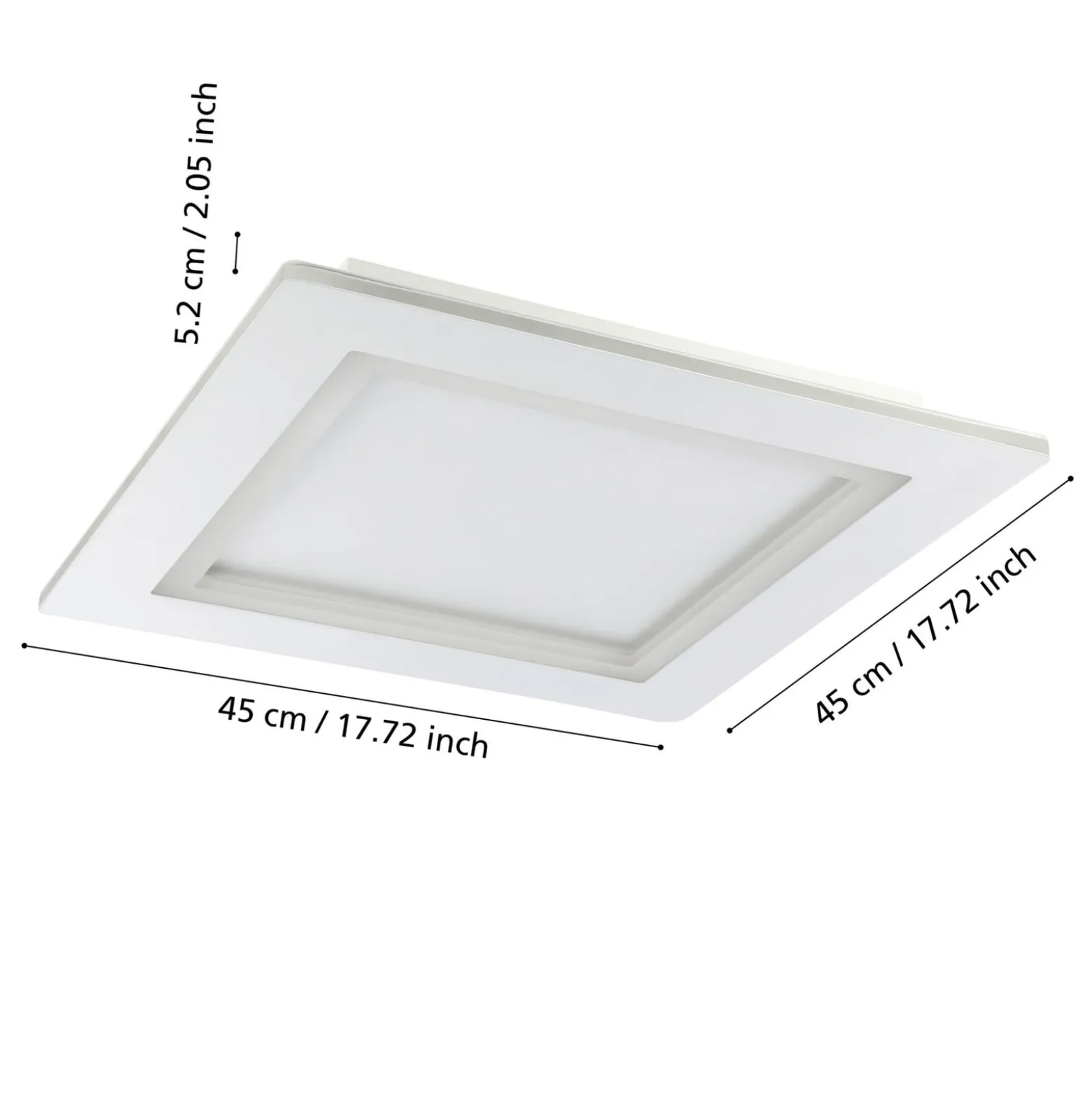 EGLO connect LED-Deckenlampe Padrogiano-Z 1-fl., 45 x 45 cm