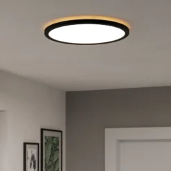 EGLO connect LED-Deckenlampe Rovito-Z, schwarz, Ø 39 cm
