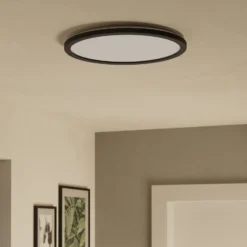 EGLO connect LED-Deckenlampe Rovito-Z, schwarz, Ø 39 cm