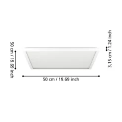 EGLO connect LED-Deckenlampe Rovito-Z, weiß, 50 x 50 cm