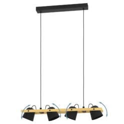 EGLO connect LED-Deckenleuchte Hornwood-Z, 4-fl., schwarz