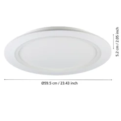 EGLO connect LED-Deckenleuchte Padrogiano-Z, Ø 60 cm, weiß