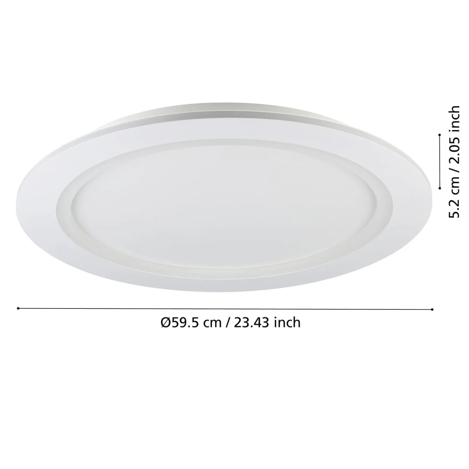 EGLO connect LED-Deckenleuchte Padrogiano-Z, Ø 60 cm, weiß