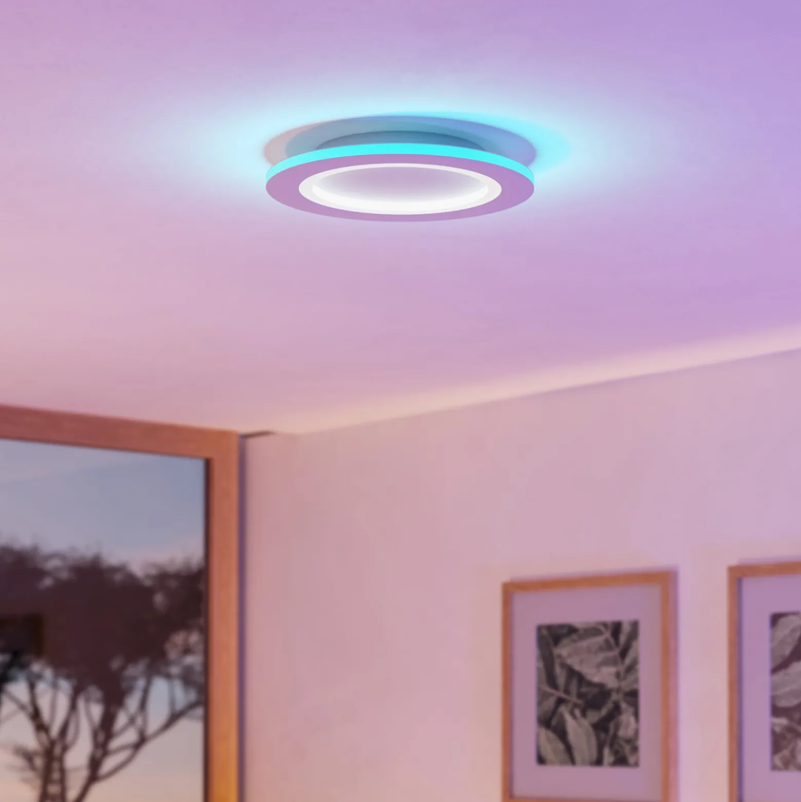 EGLO connect LED-Deckenleuchte Padrogiano-Z, Ø 60 cm, weiß