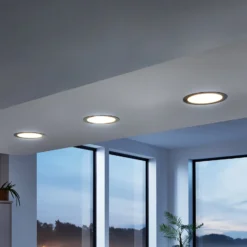EGLO connect LED-Einbauleuchte Fueva-C, Ø 22,5 cm, nickel