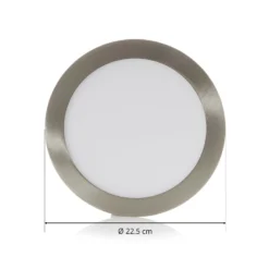 EGLO connect LED-Einbauleuchte Fueva-C, Ø 22,5 cm, nickel