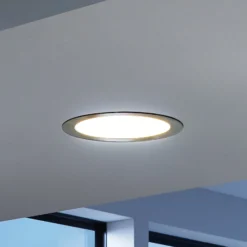 EGLO connect LED-Einbauleuchte Fueva-C, Ø 22,5 cm, nickel