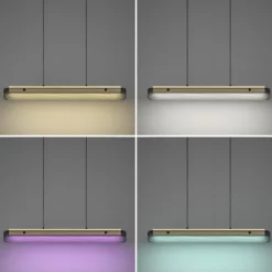 EGLO connect LED-Hängeleuchte Kokomo-Z, schwarz, Holz, Stahl