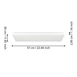 EGLO connect LED-Panel Rovito-Z weiß 57 x 30 cm Kunststoff