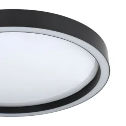 EGLO connect Montemorelos-Z, RGBW, schwarz, Ø42cm