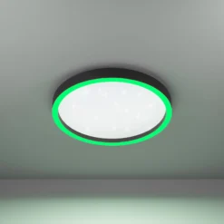 EGLO connect Montemorelos-Z, RGBW, schwarz, Ø42cm