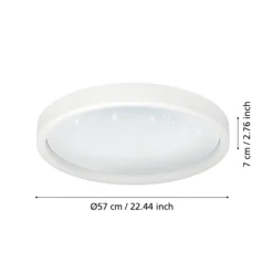 EGLO connect Montemorelos-Z, RGBW, weiß, Ø57cm