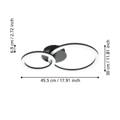 EGLO connect Parrapos-Z LED-Deckenlampe, 2-flammig