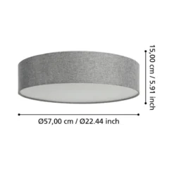 EGLO connect Romao-Z LED-Deckenlampe, Ø57cm, grau