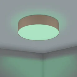 EGLO connect Romao-Z LED-Deckenlampe, Ø57cm, taupe