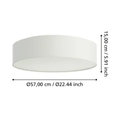 EGLO connect Romao-Z LED-Deckenlampe, Ø57cm, weiß