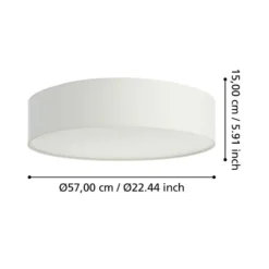 EGLO connect Romao-Z LED-Deckenlampe, Ø57cm, weiß