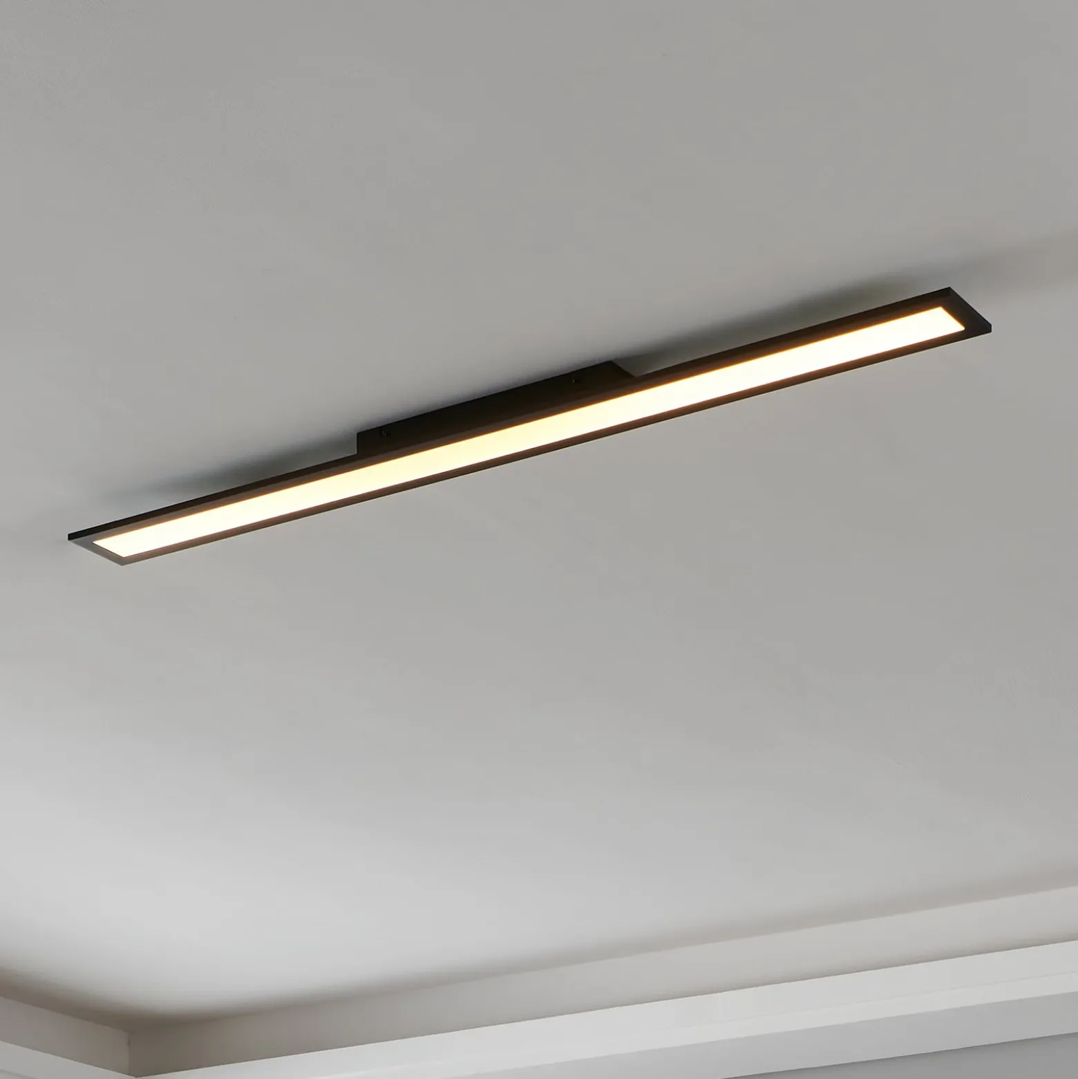 EGLO connect Salobrena-Z LED-Deckenlampe, 120x10cm, schwarz