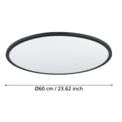 EGLO connect Sarsina-Z Deckenlampe schwarz Ø60cm