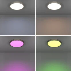 EGLO connect Smart-LED-Aufbauleuchte Fueva 6-Z, grau, Ø 27cm