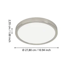 EGLO connect Smart-LED-Aufbauleuchte Fueva 6-Z, grau, Ø 27cm